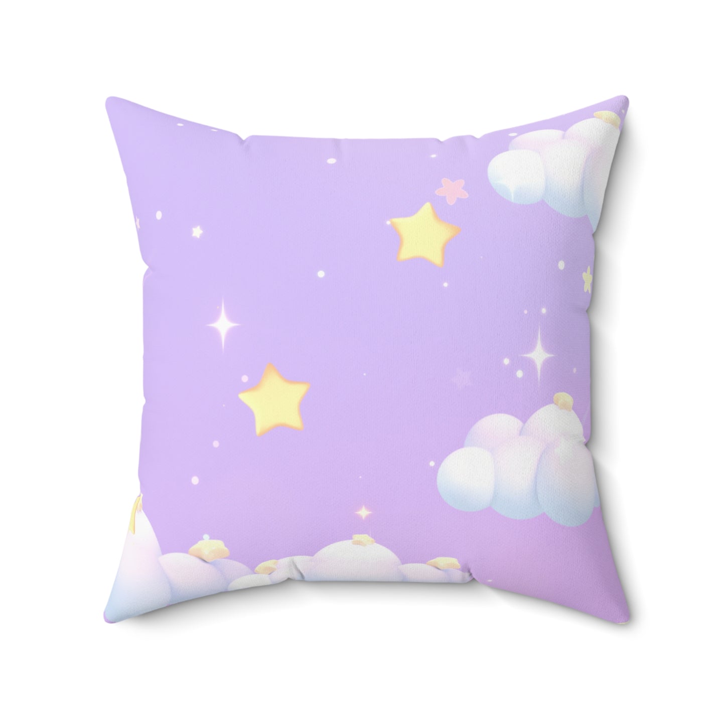 Cloudy Lavender Skies Square Pillow