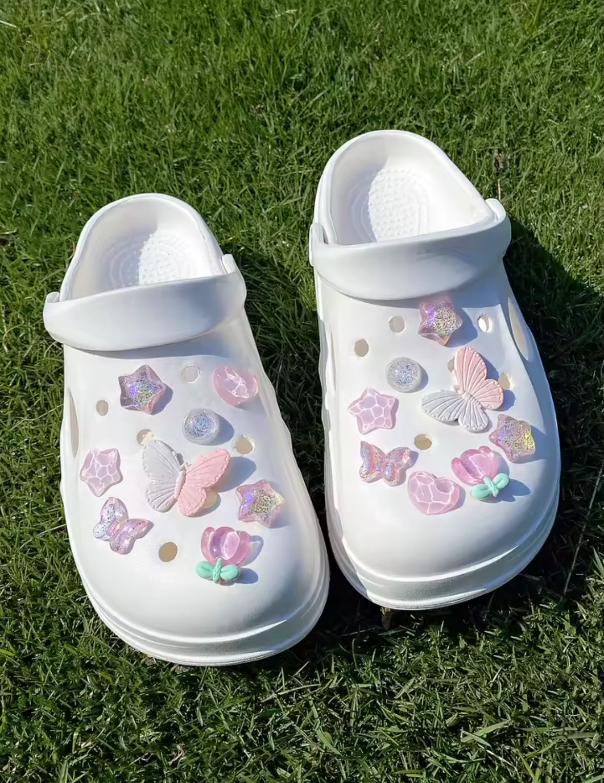 Sweet Sparkle Pink Clog Charms Set