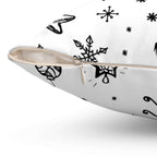 Black & White Christmas Square Pillow