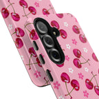 Pink Cherry Sparkle Pattern Tough Phone Case (Apple & Android) - Pink Sweetheart