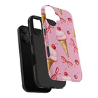 Cherry on Top Ice Cream Phone Case (Apple & Android) - Pink Sweetheart