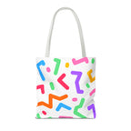 Colorful Doodle Zig Zags Tote Bag