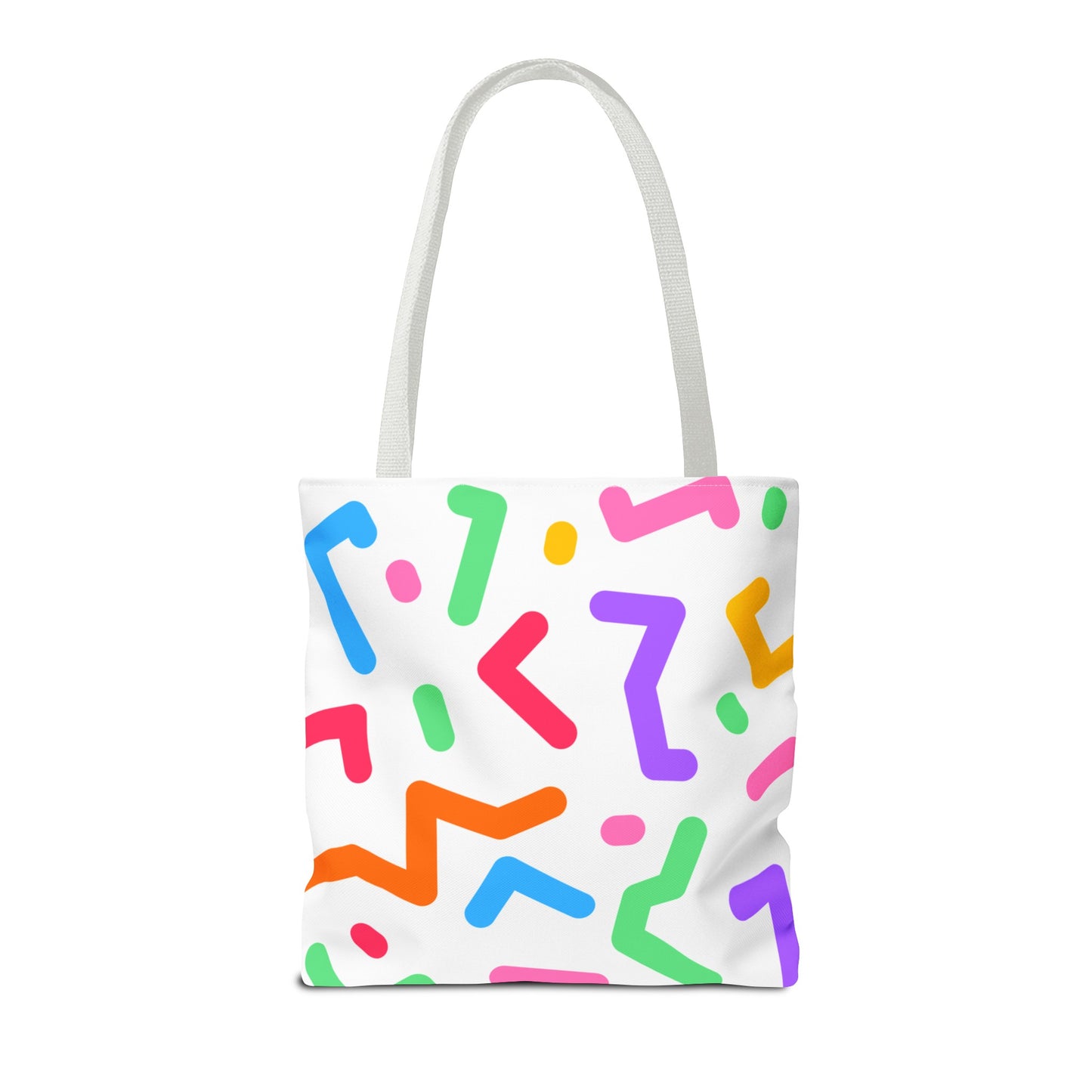 Colorful Doodle Zig Zags Tote Bag