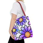 Purple Florals Tote Bag