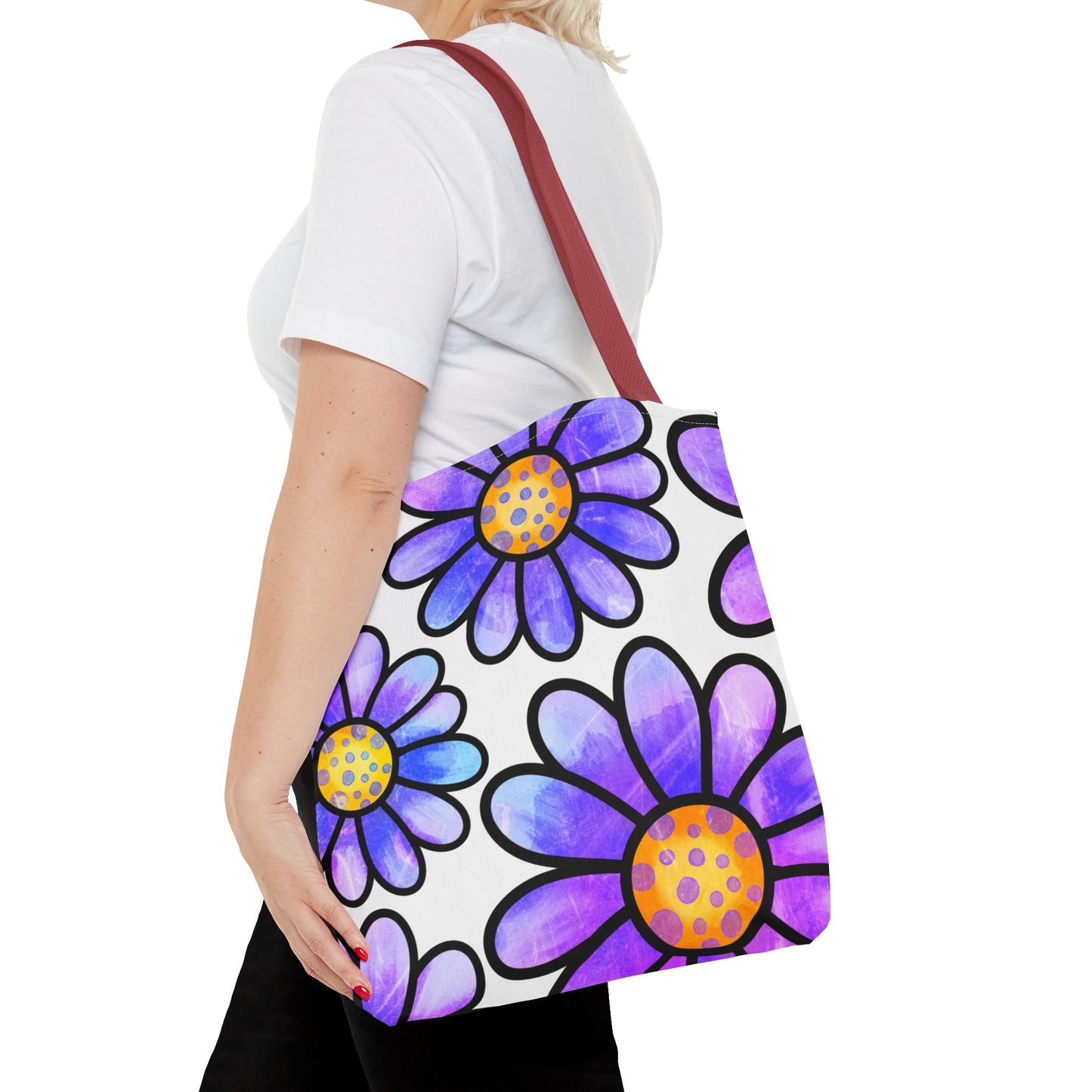 Purple Florals Tote Bag