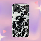 Black & White Shattered Phone Case (Apple & Android) - Pink Sweetheart