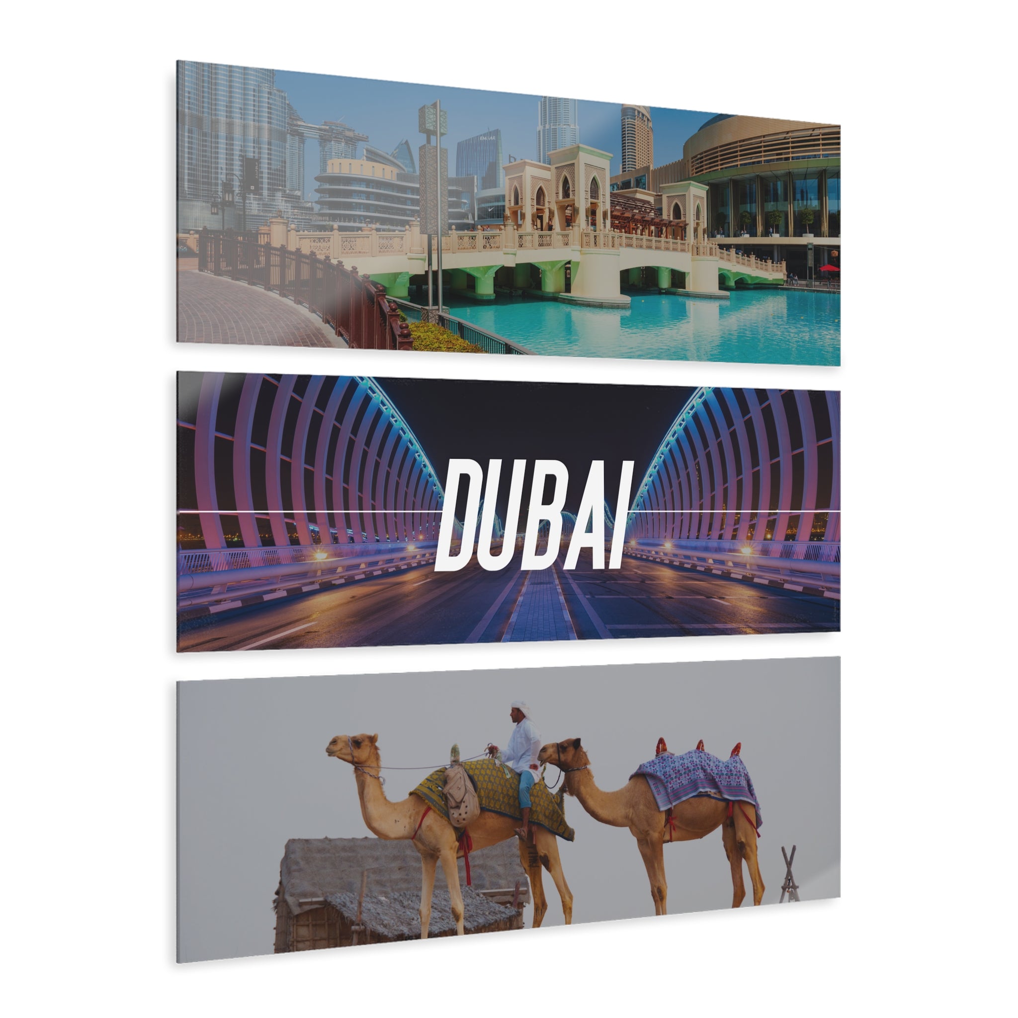 Dubai Skyline Acrylic Prints (Triptych)