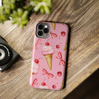 Cherry on Top Ice Cream Phone Case (Apple & Android) - Pink Sweetheart