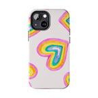 Rainbow Hearts Phone Case (Apple & Android) - Pink Sweetheart