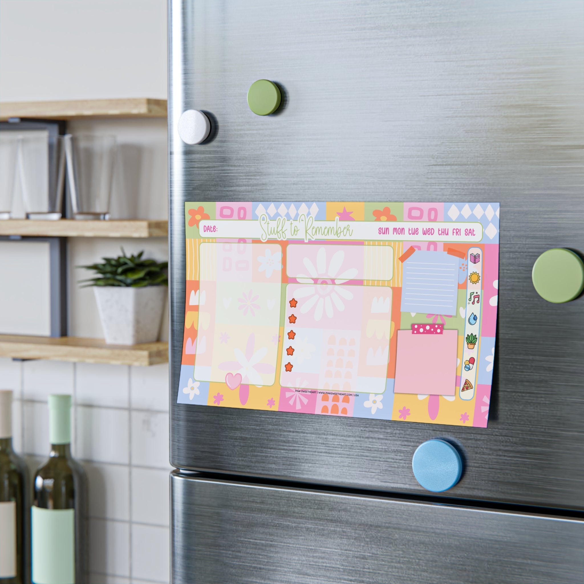 Fun Floral Patchwork Sticky Note Pad