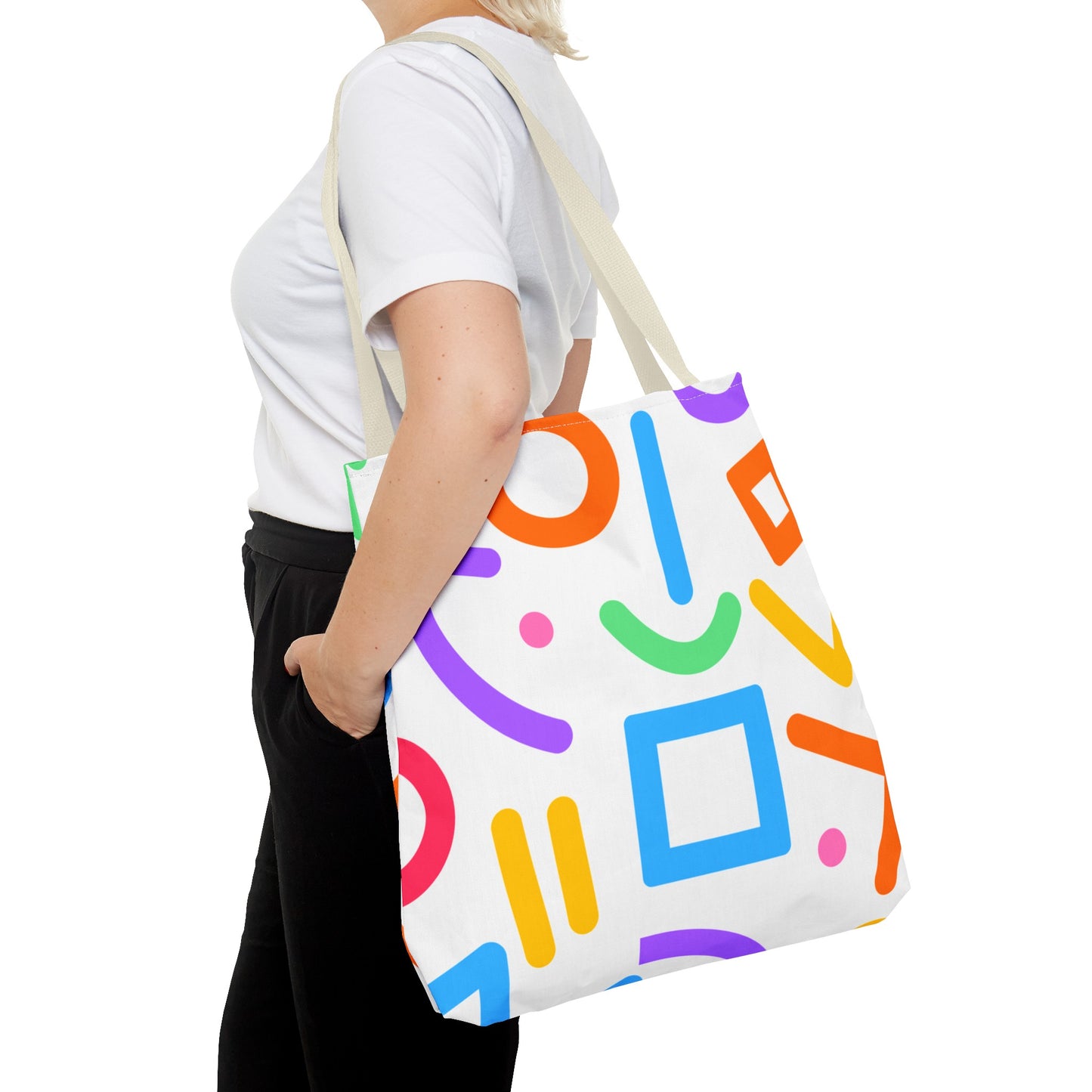 Colorful Doodle Shapes Tote Bag