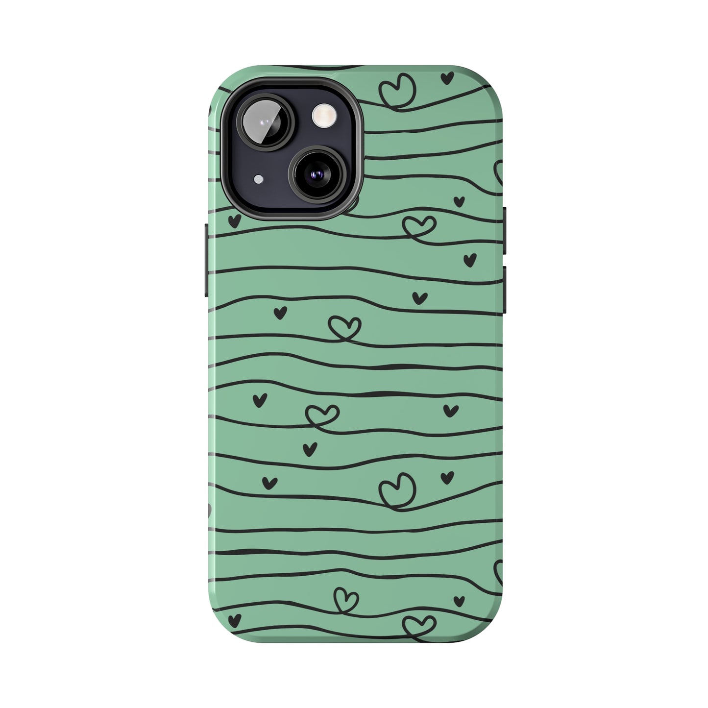 Scribble Love Hearts Phone Case