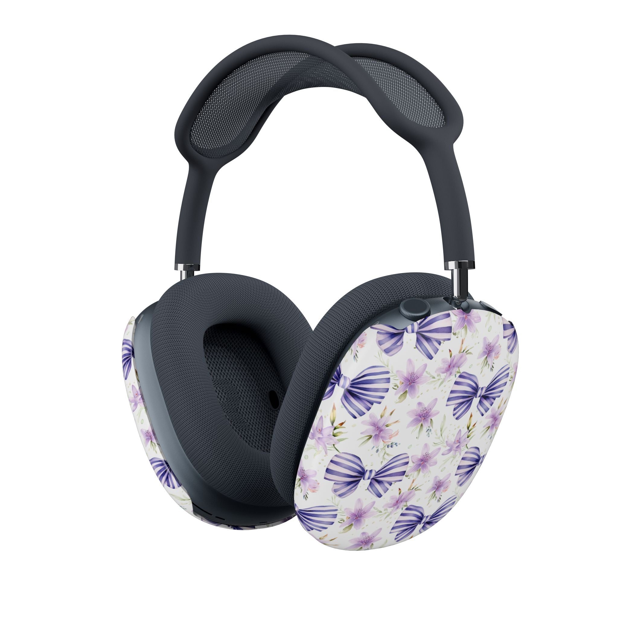 Elegant Purple Floral AirPods Max Shell Case