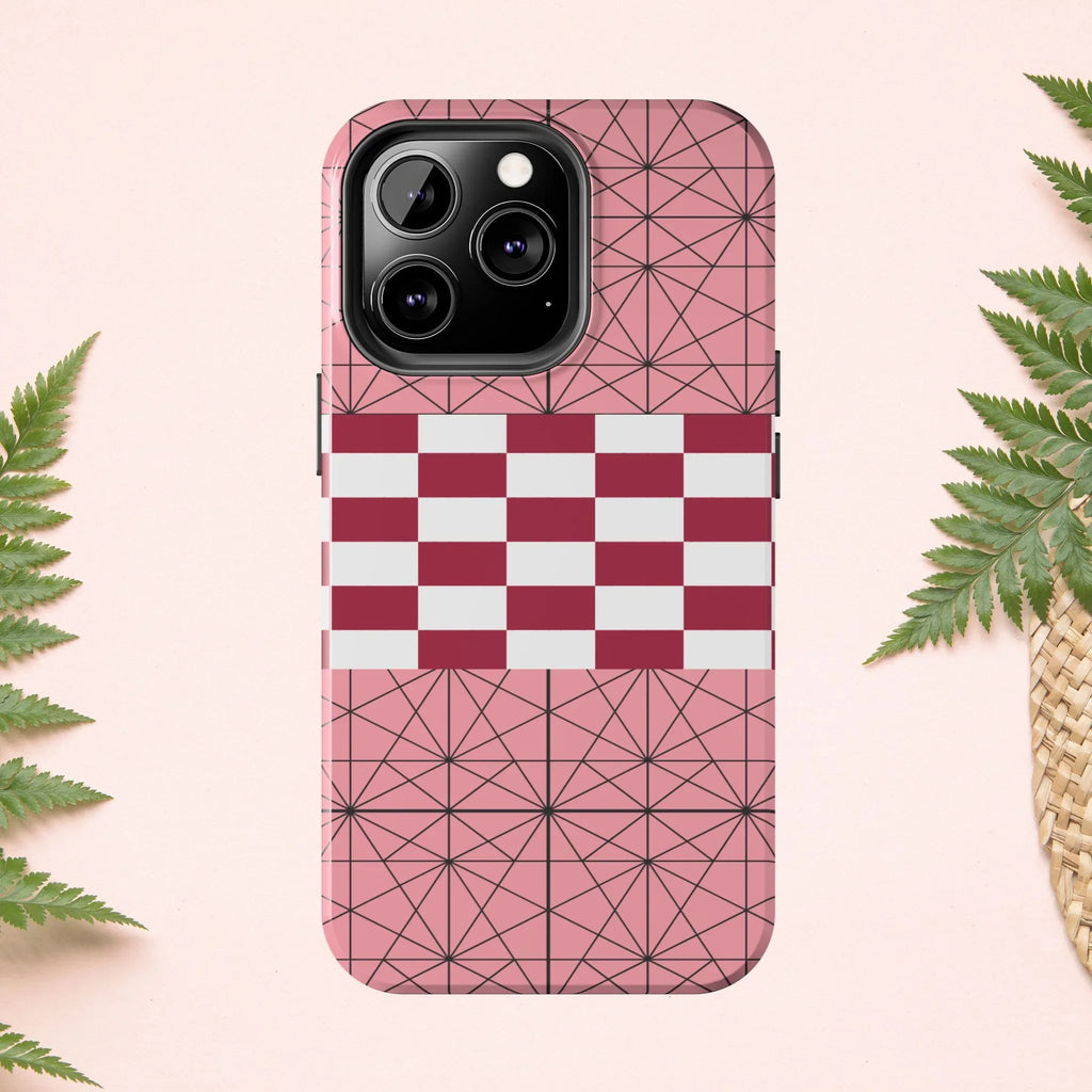 Geometric Kimono Tough Phone Case (Apple & Android) - Pink Sweetheart