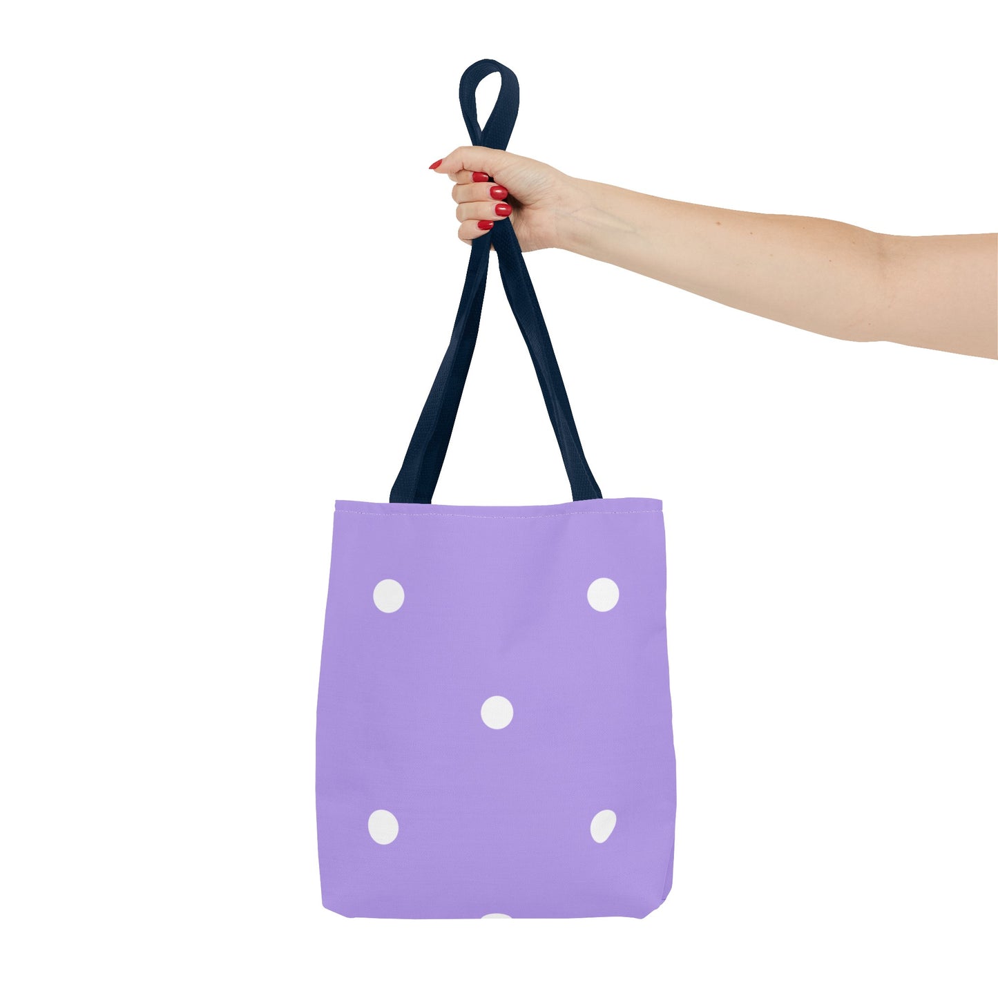 Pastel Purple Polka Dot Tote Bag