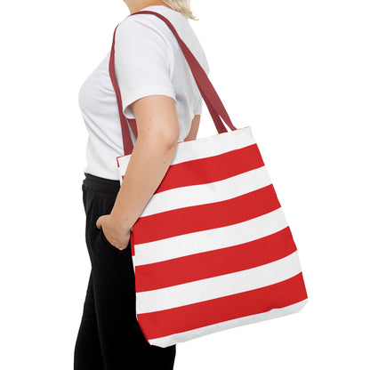 Red & White Peppermint Tote Bag