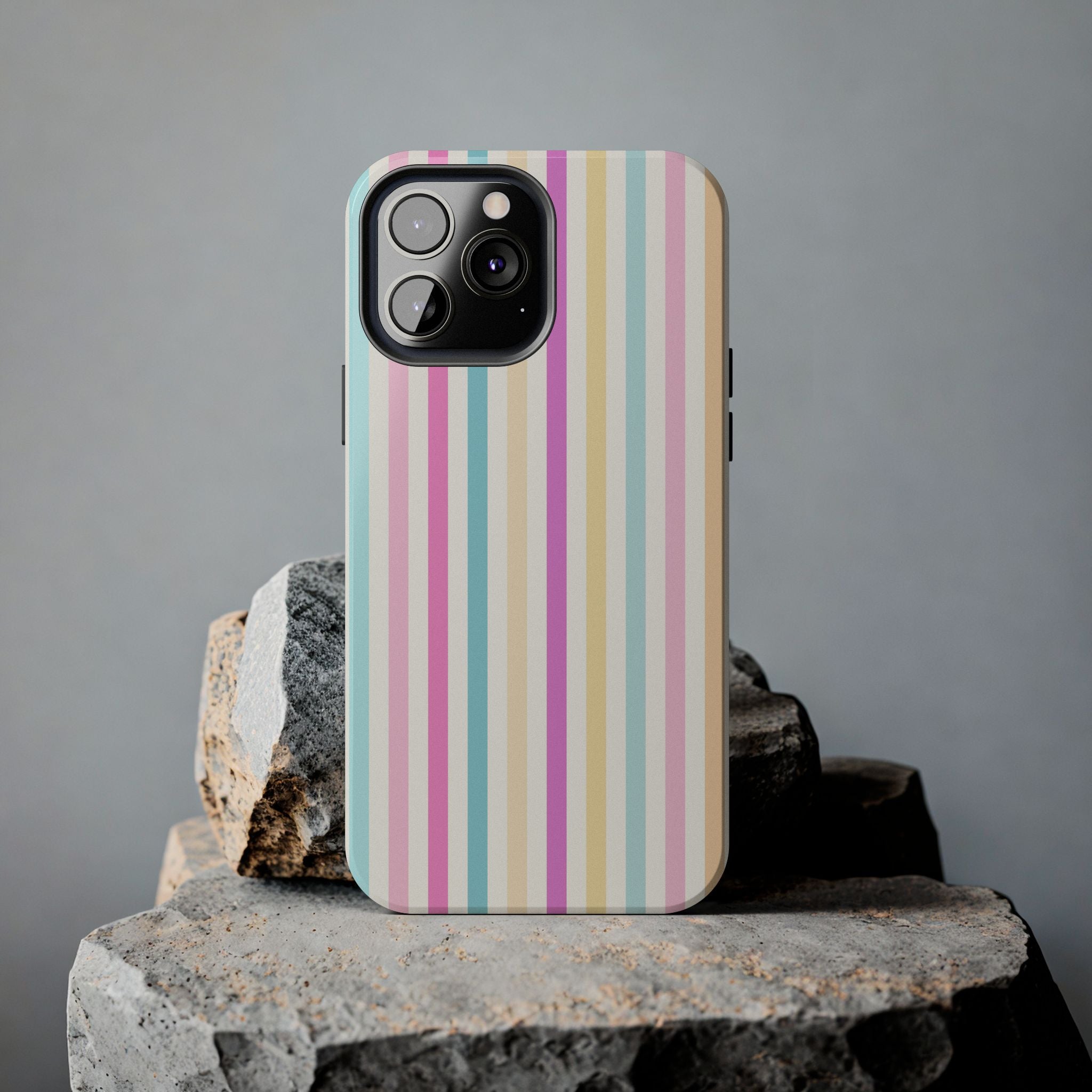 Pastel Candy Stripes Phone Cases (Apple & Android)