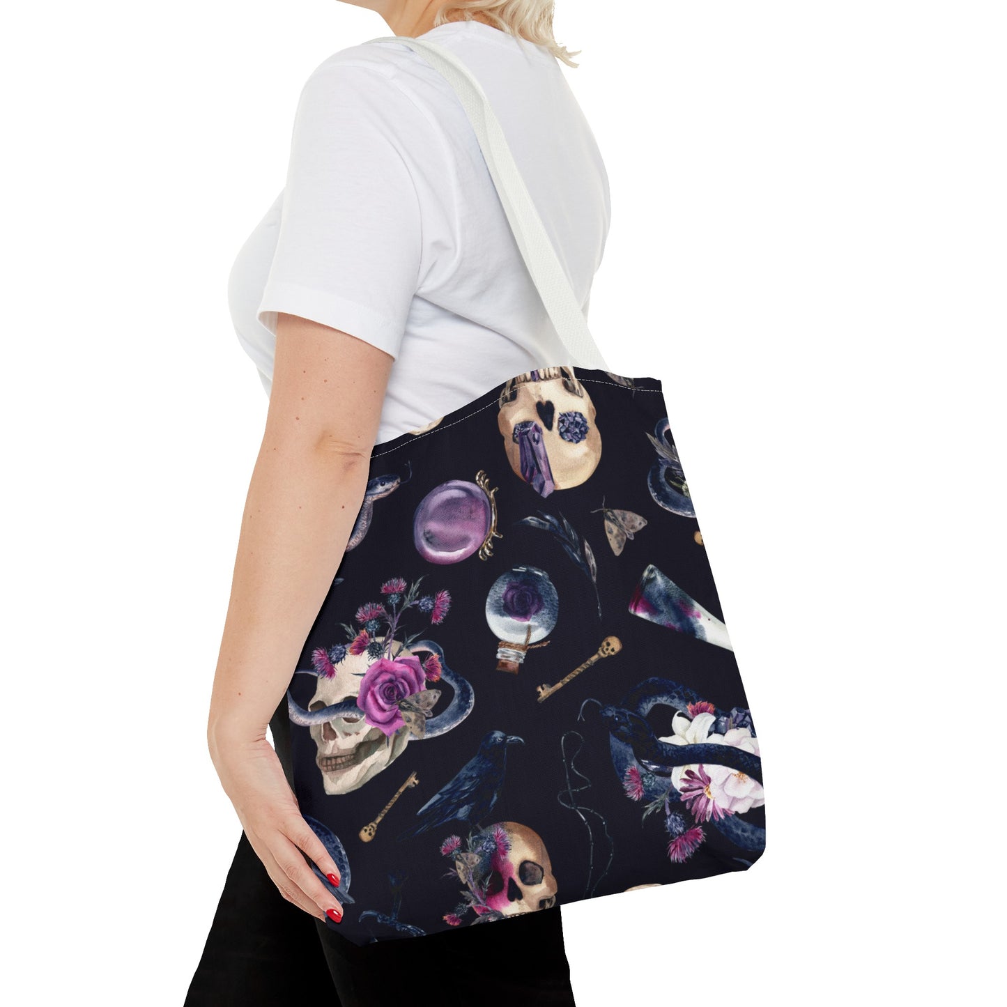 Gothic Floral Tote Bag