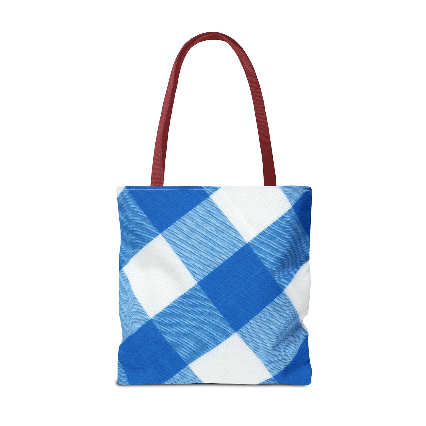 Chic Blue Gingham Tote Bag