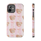 Cuddly Teddy Bear Phone Case (Apple & Android) - Pink Sweetheart