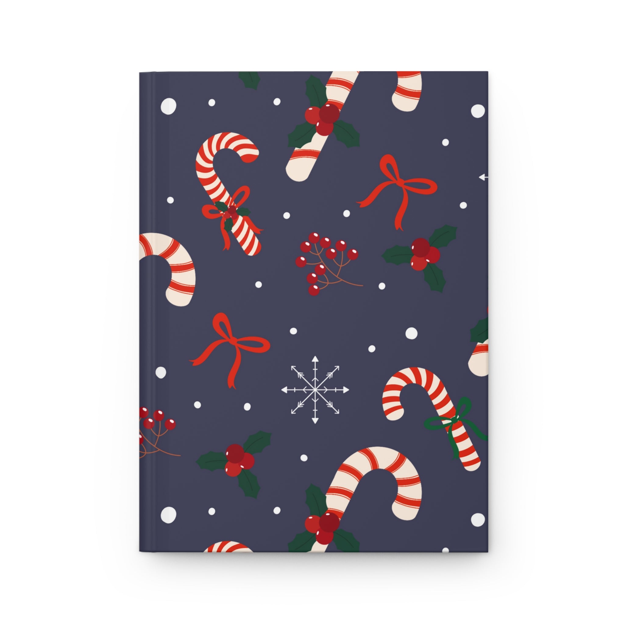 Peppermint Candy Canes Hardcover Matte Journal