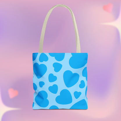 Blue Hearts Tote Bag