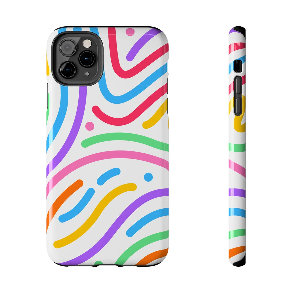 Rainbow Swirls Phone Case (Apple & Android) - Pink Sweetheart