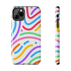 Rainbow Swirls Phone Case (Apple & Android) - Pink Sweetheart