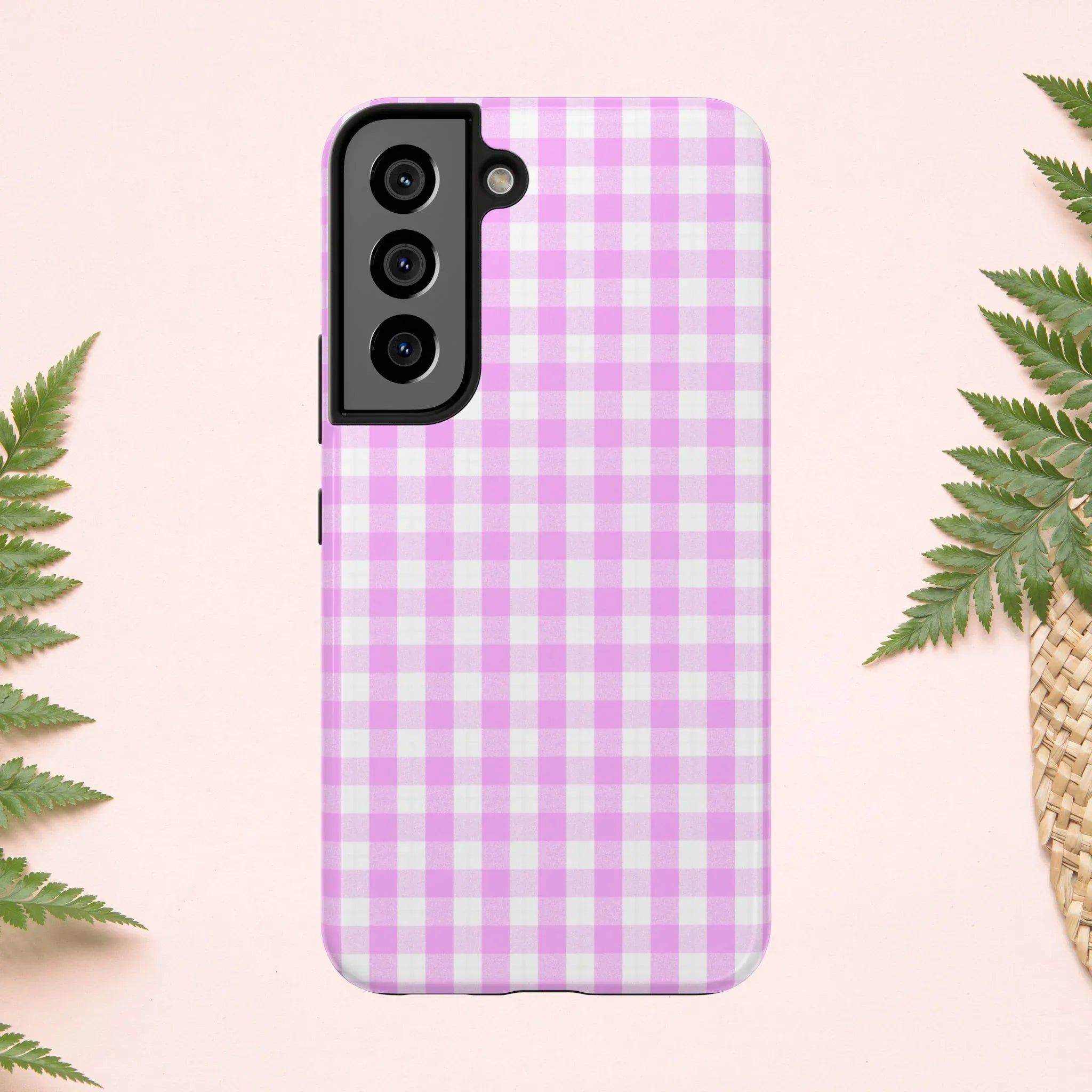Pink Gingham Phone Case (Apple & Android) - Pink Sweetheart