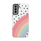 Polka Dot Rainbow Phone Case (Apple & Android) - Pink Sweetheart
