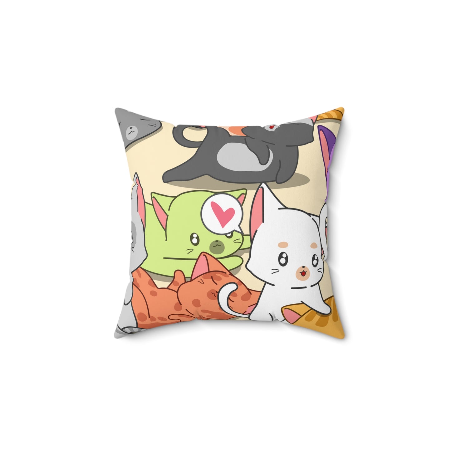 Kitty Playhouse Square Pillow