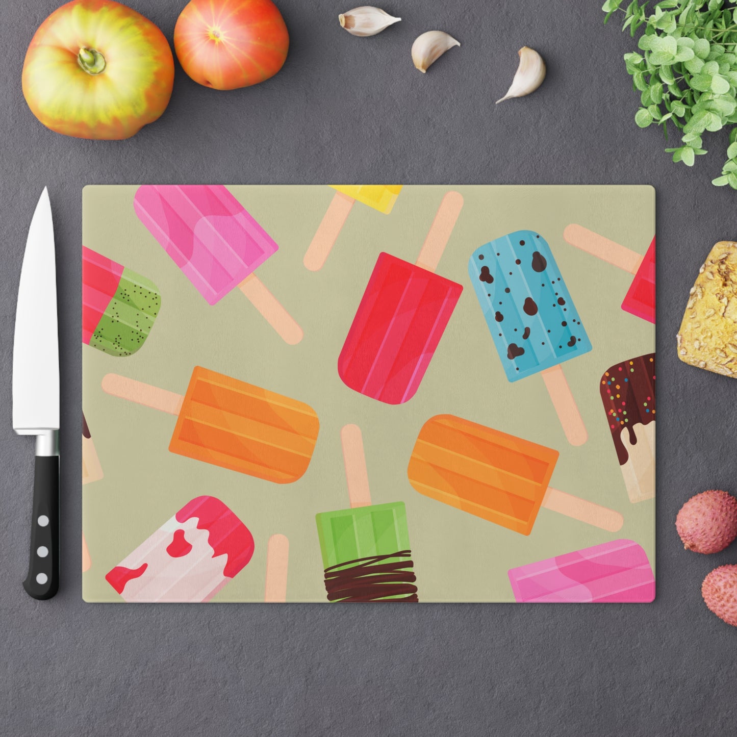 Popsicle Glass Cutting Board