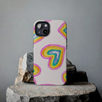 Rainbow Hearts Phone Case (Apple & Android) - Pink Sweetheart