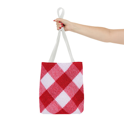 Red & White Checked Tote Bag