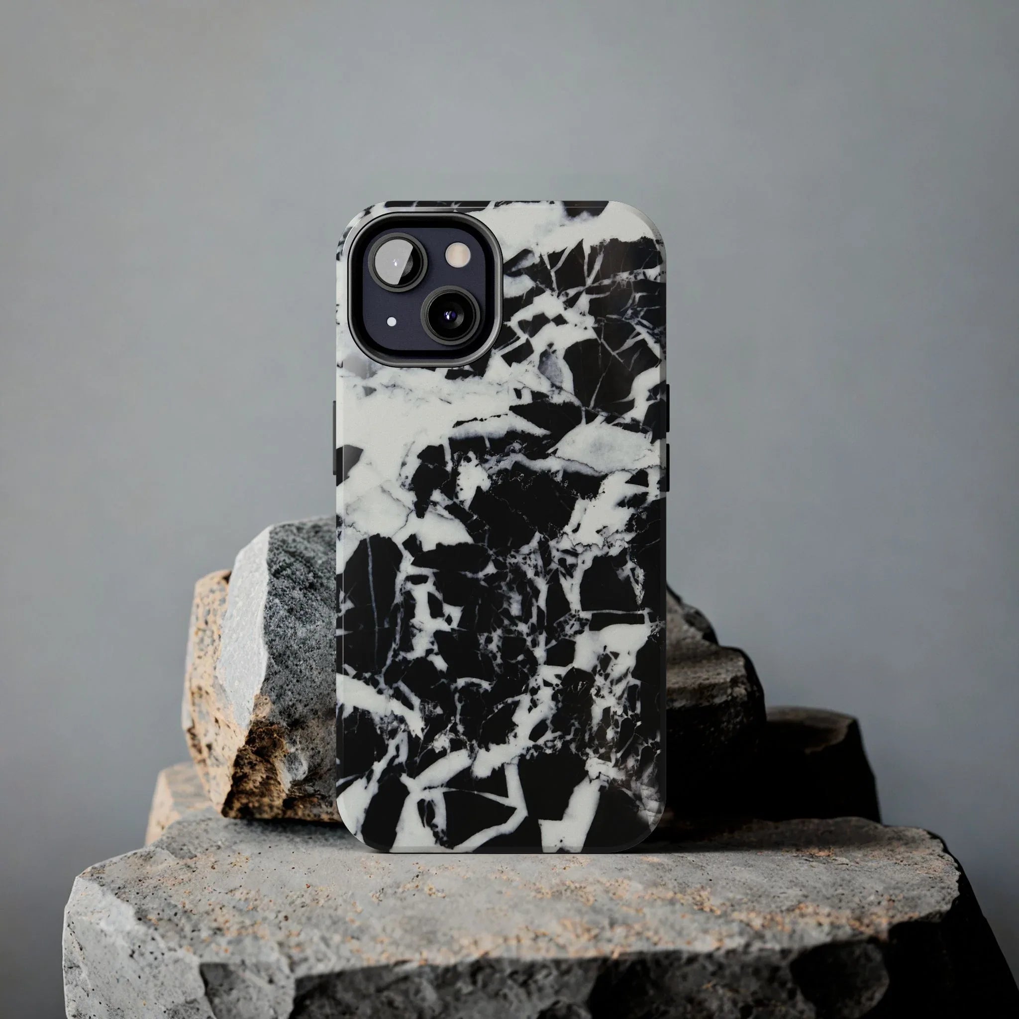 Black & White Shattered Phone Case (Apple & Android) - Pink Sweetheart