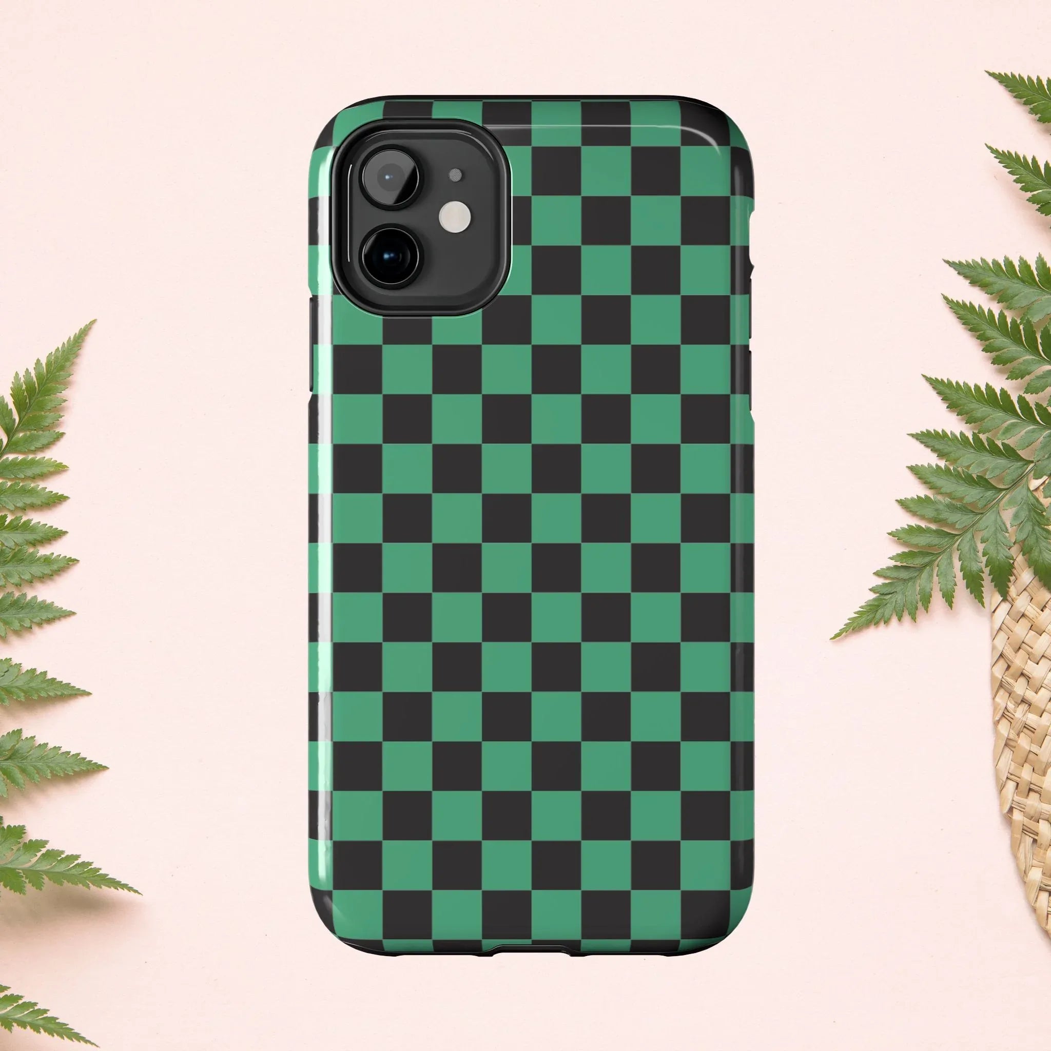 Checkered Kimono Tough Phone Case (Apple & Android) - Pink Sweetheart