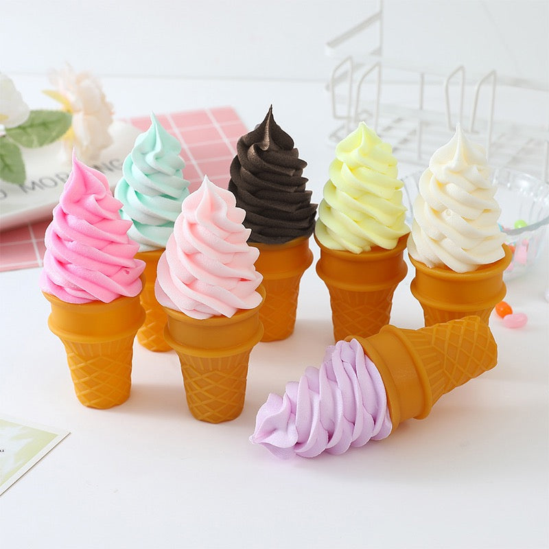 Novelty Swirled Ice Cream Cone Decoration