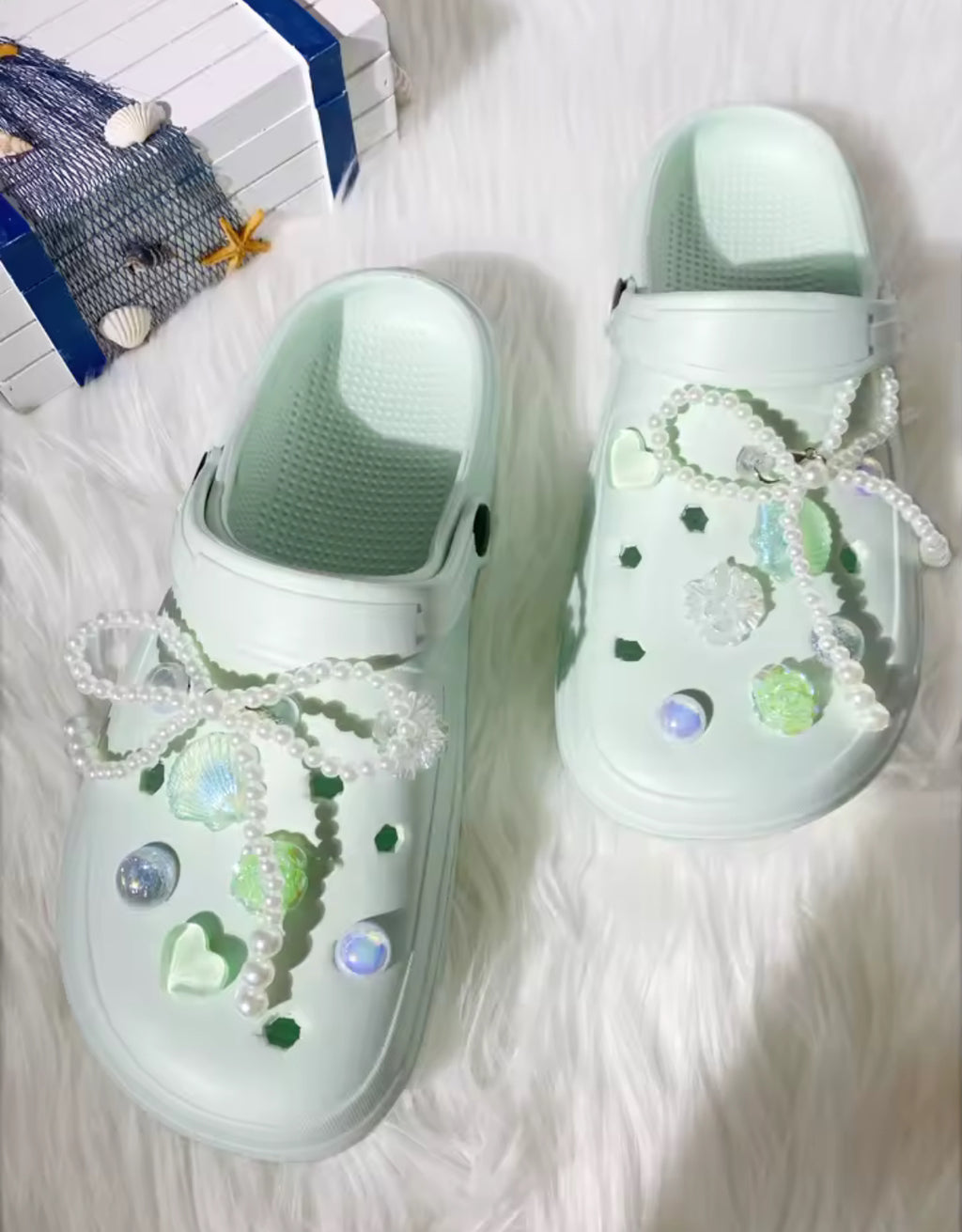 Pistachio Mint Clog Charms Set