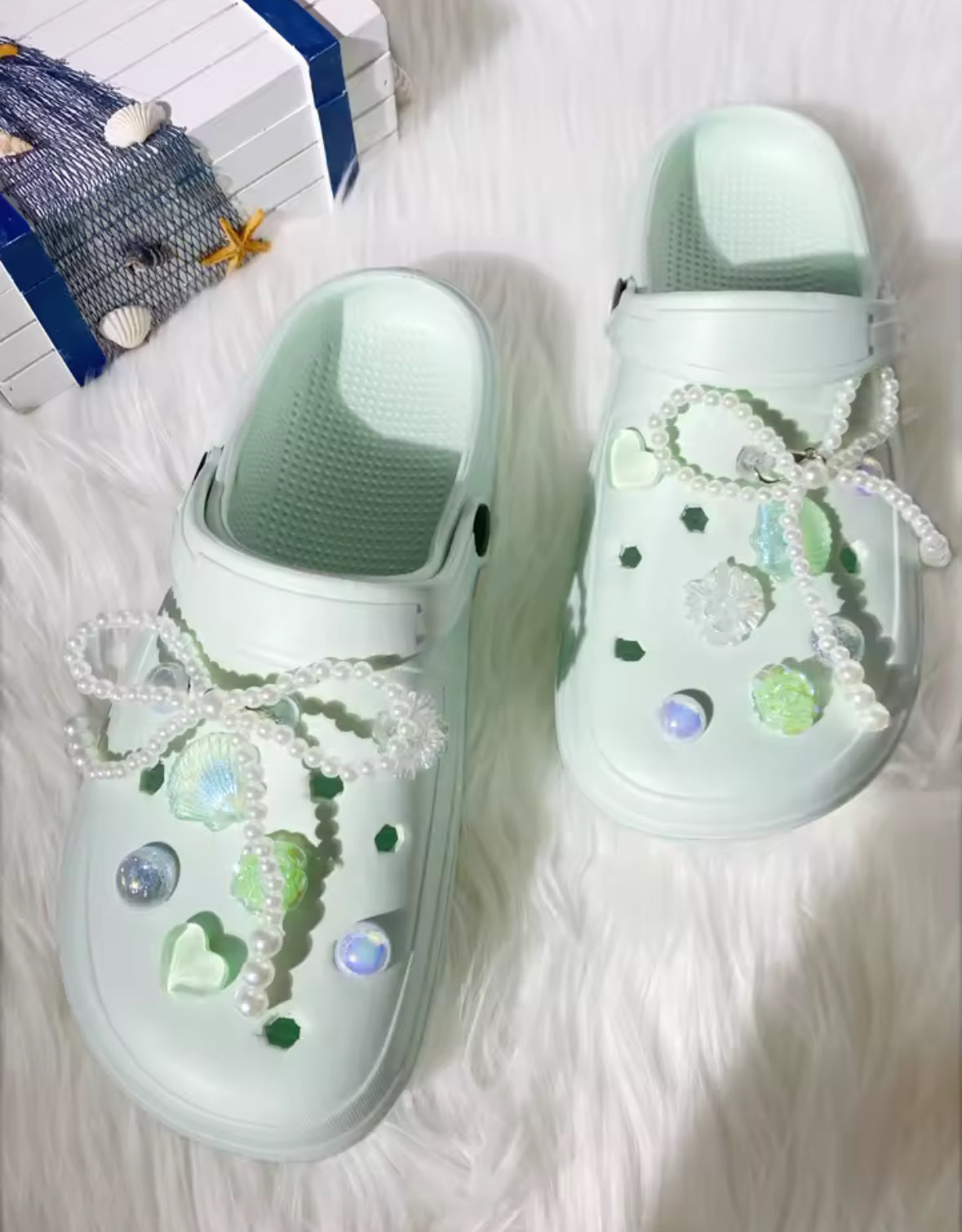 Pistachio Mint Clog Charms Set