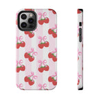 Strawberry Cherries Phone Case (Apple & Android) - Pink Sweetheart