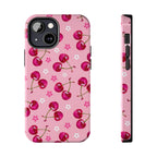 Pink Cherry Sparkle Pattern Tough Phone Case (Apple & Android) - Pink Sweetheart