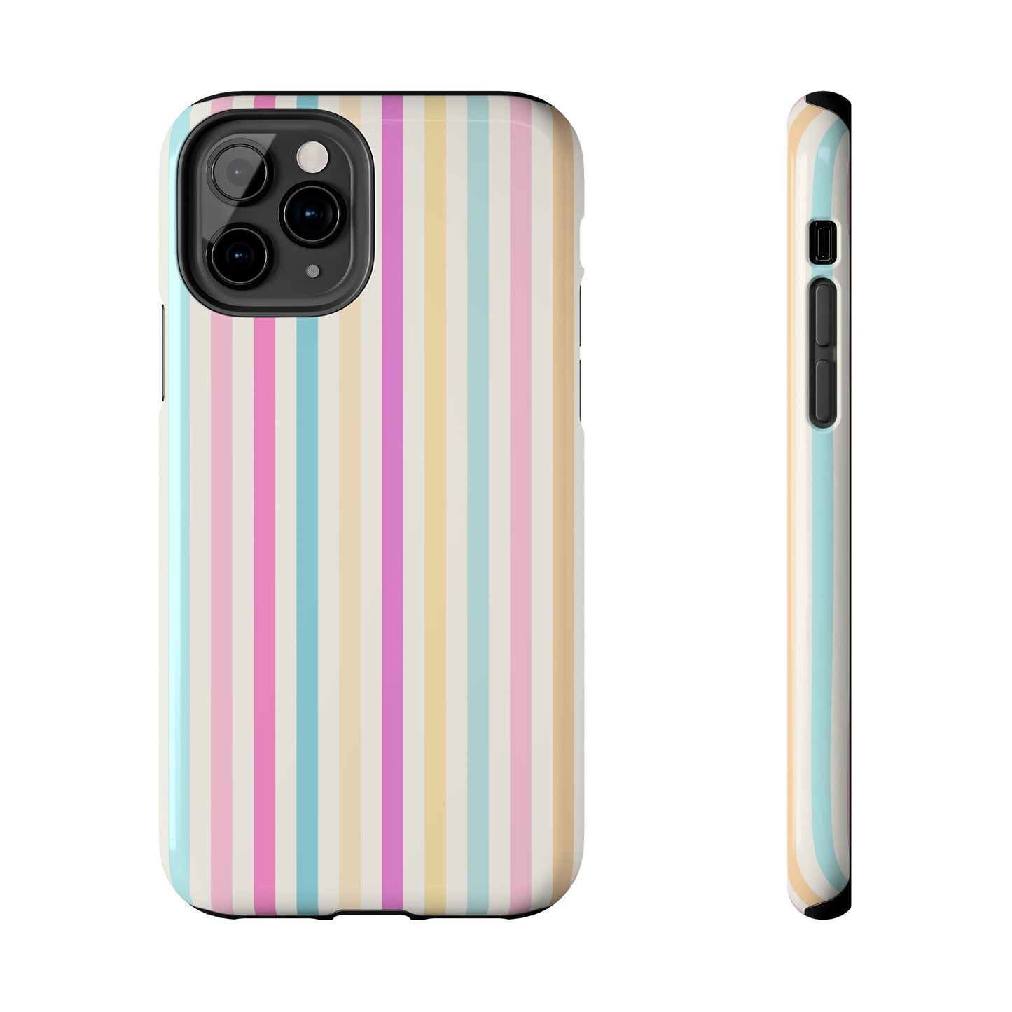 Pastel Candy Stripes Phone Cases