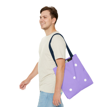 Pastel Purple Polka Dot Tote Bag