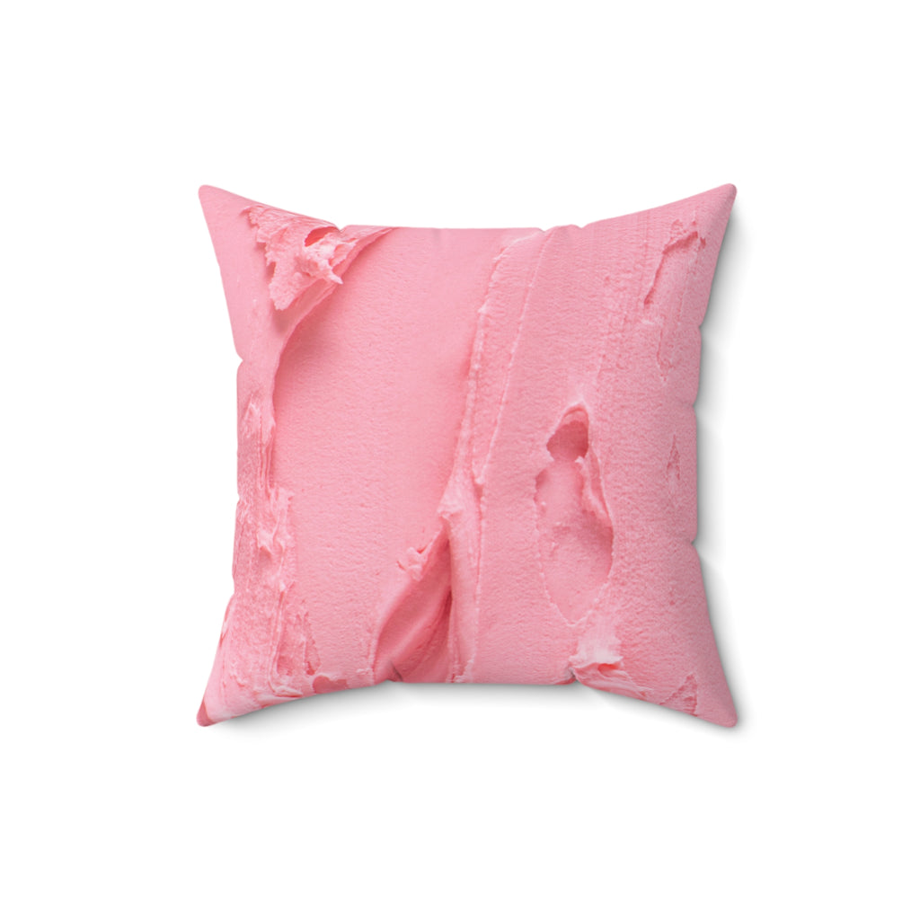 Pretty Pink Frosting Square Pillow