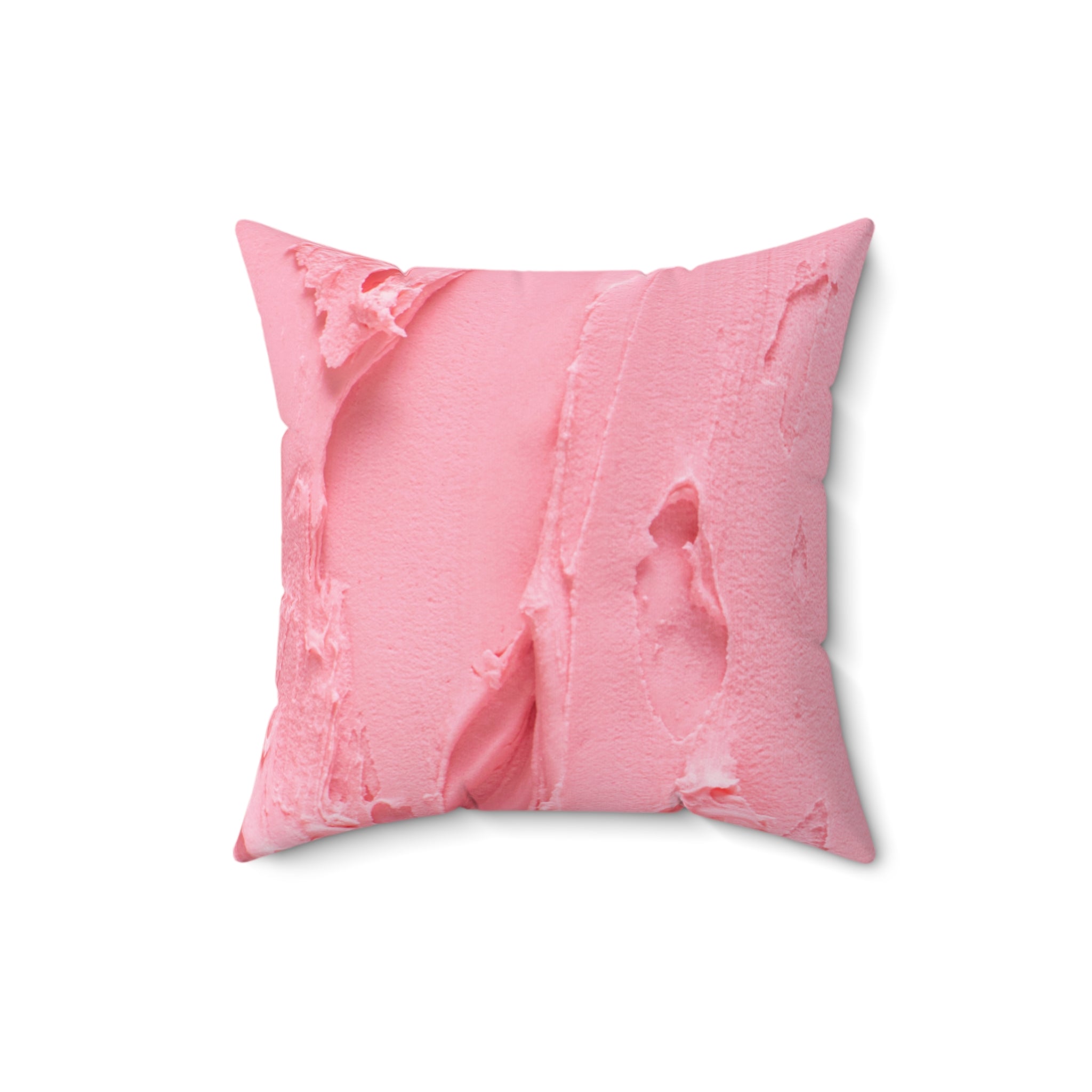 Pretty Pink Frosting Square Pillow