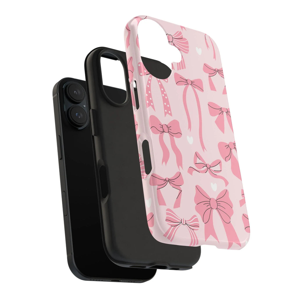 Pink Bow Ribbons Phone Case (Apple & Android) - Pink Sweetheart