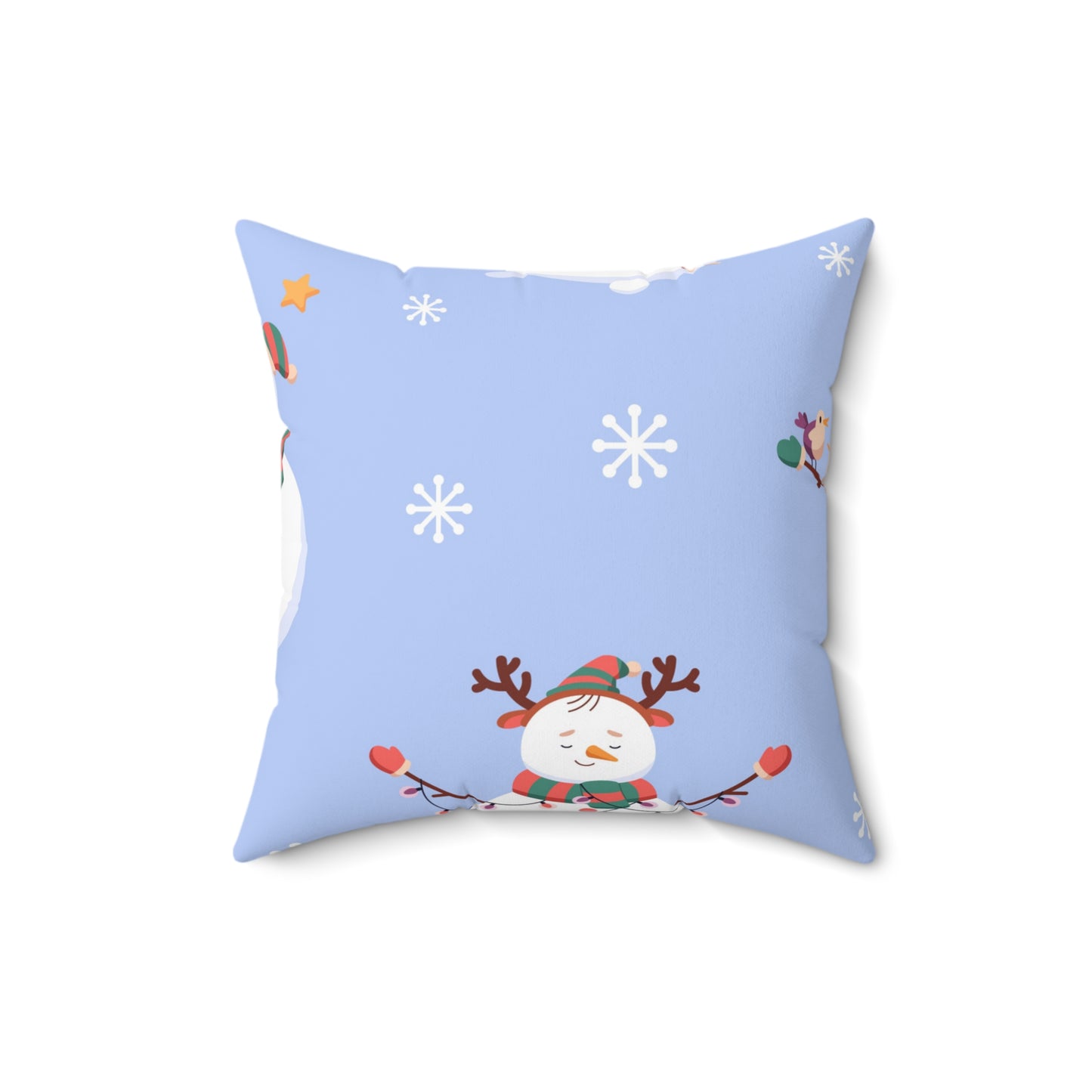 Jolly Snowman Square Pillow
