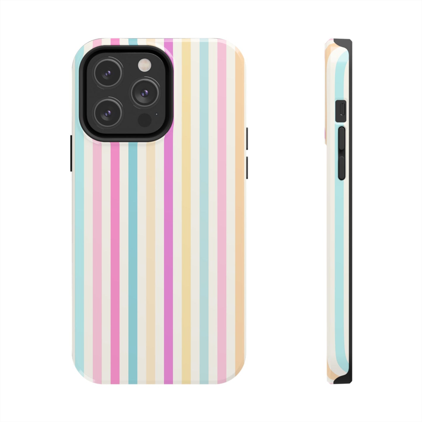 Pastel Candy Stripes Phone Cases