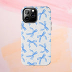 Lacey Baby Blue Ribbons Phone Case (Apple & Android) - Pink Sweetheart