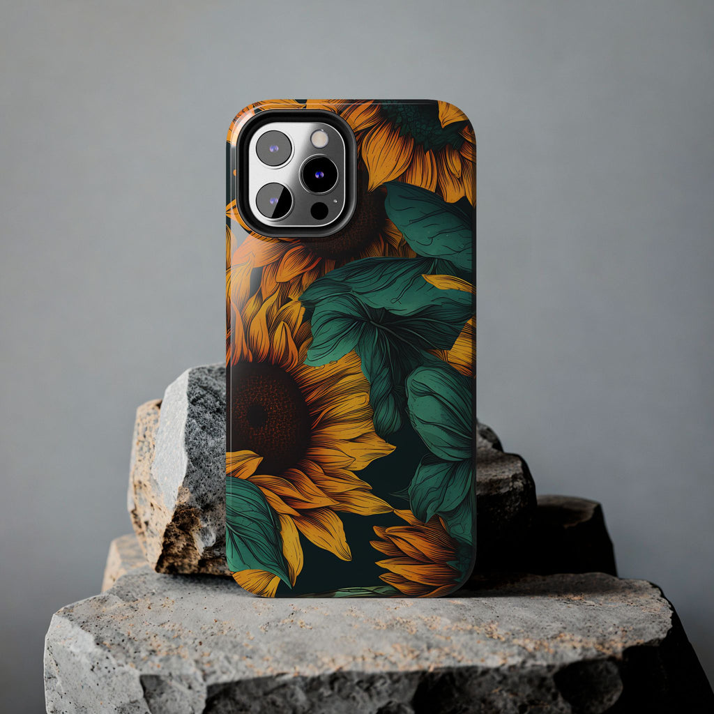 Dark Sunflower Phone Case (Apple & Android)